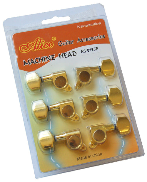 Alice Machine Heads Set of 6 for Guitar Brass - 3+3 Alice Guitar Accessories for sale canada