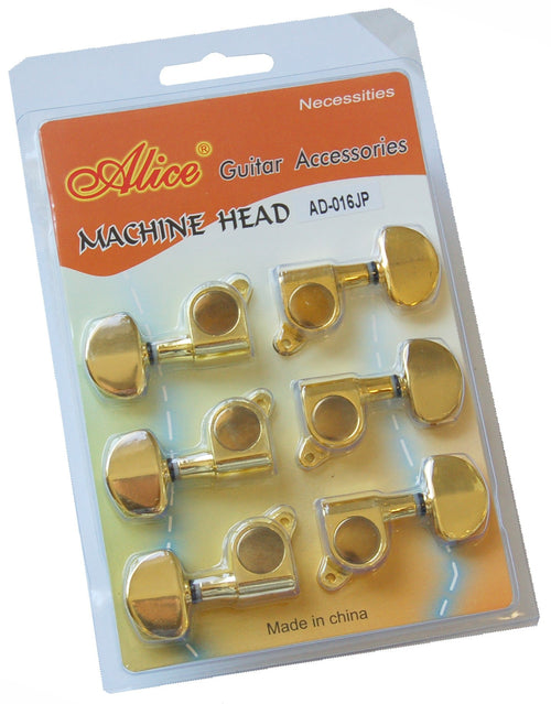 Alice Machine Heads Set of 6 for Guitar Brass - 6 in a Row Alice Guitar Accessories for sale canada