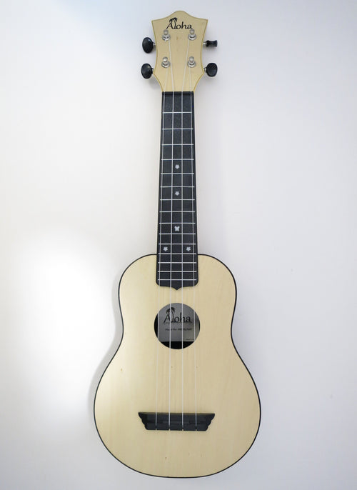 ALOHA Roundback ABS10 Soprano Ukulele - Natural Aloha Ukulele for sale canada