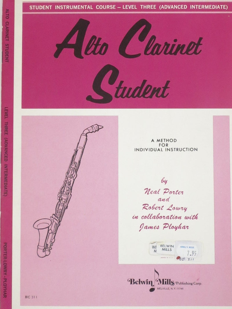 Alto Clarinet Student - Level 3 CPP Belwin,Inc Music Books for sale canada