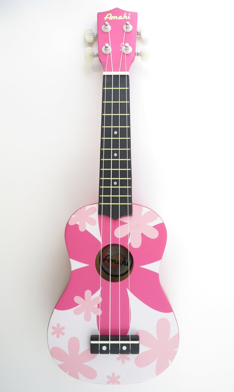 Amahi Pink Flower Soprano Ukulele DDUK-4 Amahi Ukulele for sale canada