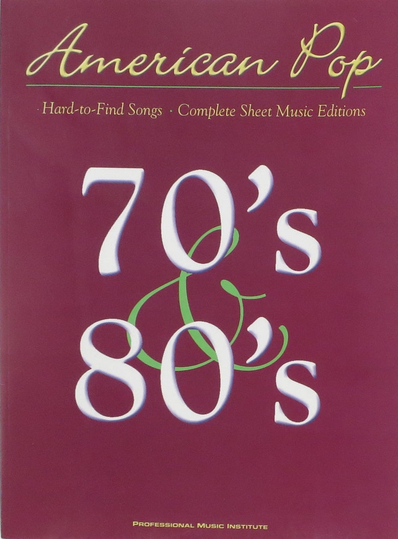 American Pop 70's & 80's Professional Music Institute Music Books for sale canada