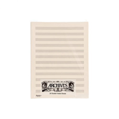 Archives Manuscript Paper 24 Double Folded Sheets - 10 Stave D'Addario &Co. Inc Accessories for sale canada
