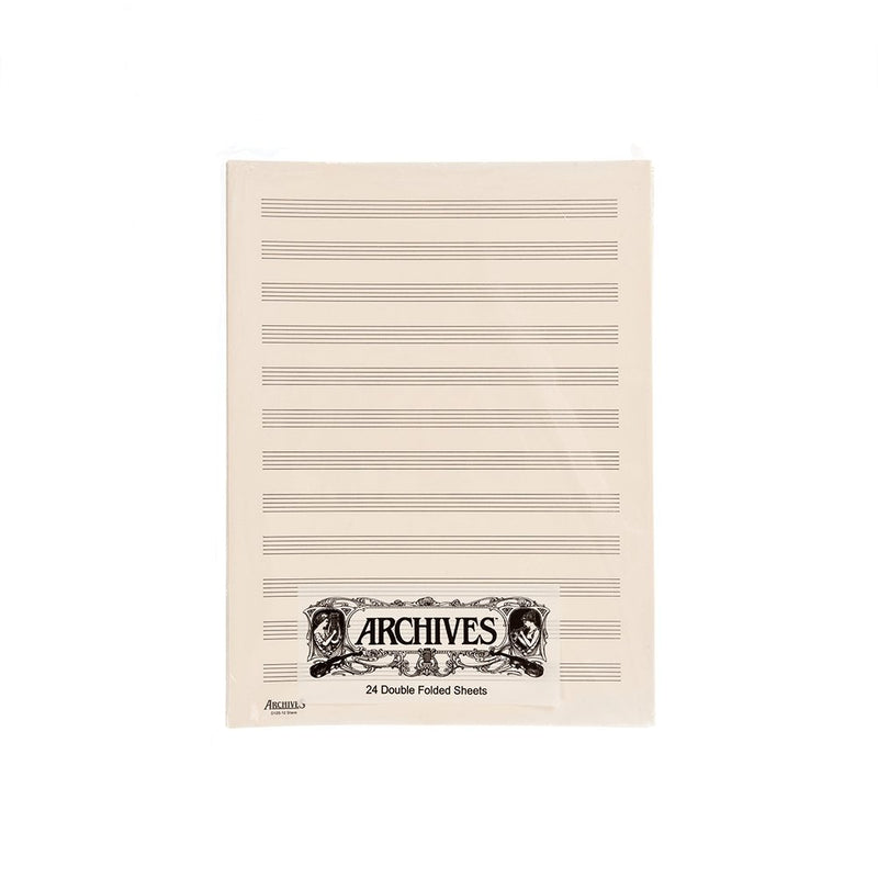 Archives Manuscript Paper 24 Double Folded Sheets - 10 Stave D'Addario &Co. Inc Accessories for sale canada