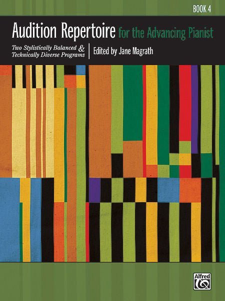 Audition Repertoire for the Advancing Pianist, Book 4 Default Alfred Music Publishing Music Books for sale canada