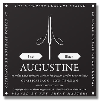 Augustine Classic Black Single Classical Guitar String - Low Tension A or 5th Albert Augustine Ltc. Guitar Accessories for sale canada