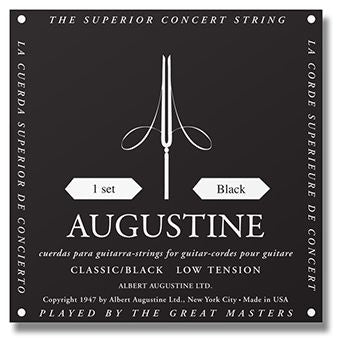 Augustine Classic Black Single Classical Guitar String - Low Tension E or 1st Albert Augustine Ltc. Guitar Accessories for sale canada