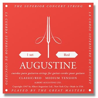 Augustine Classic Red Single Classical Guitar String - Medium Tension D or 4th Albert Augustine Ltc. Guitar Accessories for sale canada