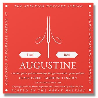 Augustine Classic Red Single Classical Guitar String - Medium Tension E or 1st Albert Augustine Ltc. Guitar Accessories for sale canada