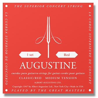 Augustine Classic Red Single Classical Guitar String - Medium Tension E or 6th Albert Augustine Ltc. Guitar Accessories for sale canada