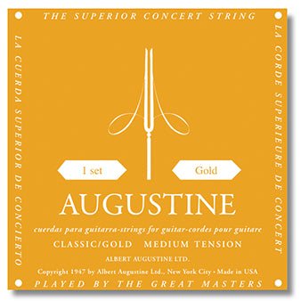 Augustine CLASSIC/GOLD - MEDIUM TENSION Guitar Strings Albert Augustine Ltc. Guitar Accessories for sale canada