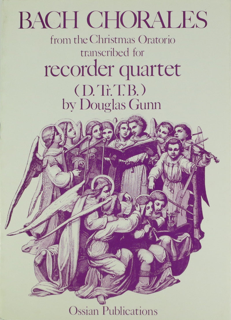 Bach Chorales from the Christmas Oratorio for Recorder Quartet Ossian Music Books for sale canada