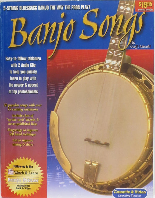 Banjo Songs (Book with 2 audio CDs) (Paperback) Default Watch & Learn Music Books for sale canada