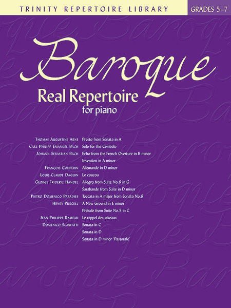 Baroque Real Repertoire for Grades 5-7 Default Alfred Music Publishing Music Books for sale canada