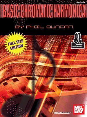 Basic Chromatic Harmonica (Book + Online Audio) Full-Size Edition Mel Bay Publications, Inc. Music Books for sale canada