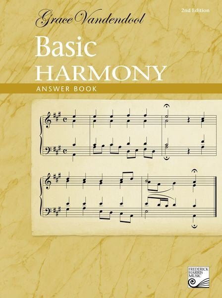 Basic Harmony Answer Book, 2nd Edition Default Frederick Harris Music Music Books for sale canada