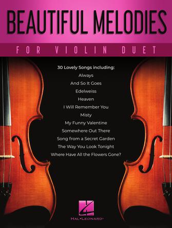 BEAUTIFUL MELODIES FOR VIOLIN DUET Hal Leonard Corporation Music Books for sale canada