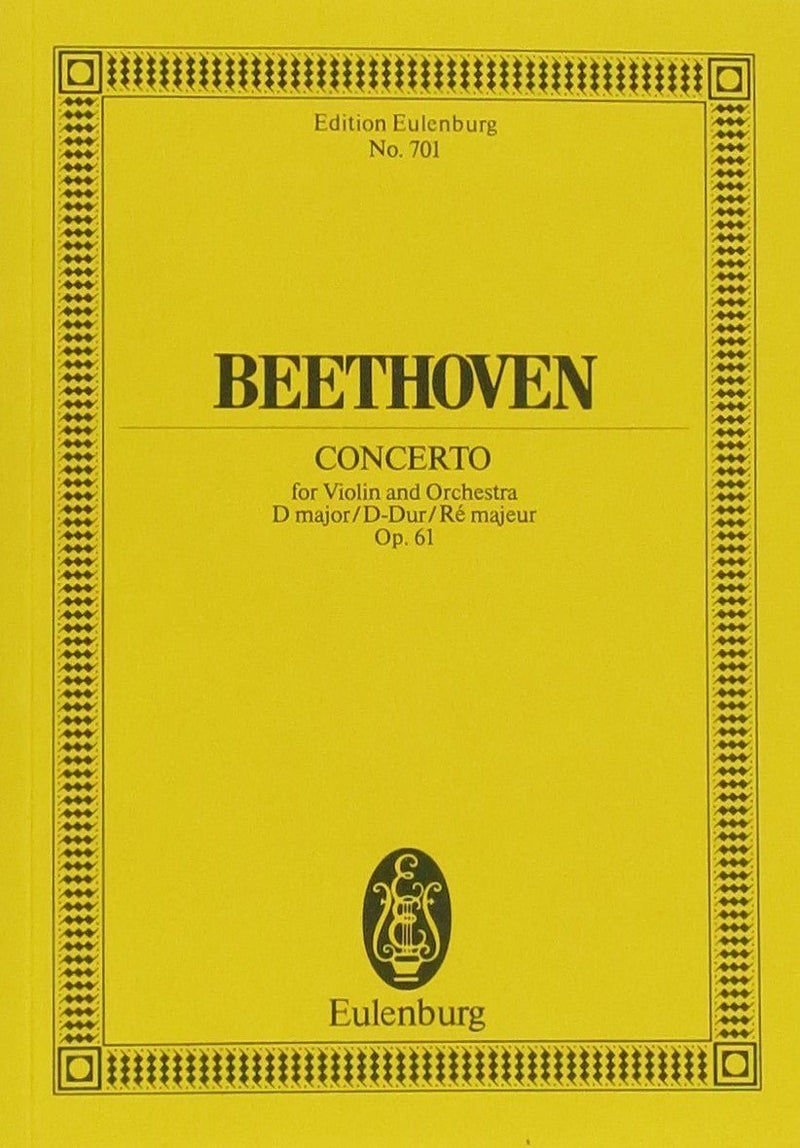 Beethoven Concerto for Violin and Orchestra in D Major, Op. 61 Default Eulenburg Music Books for sale canada