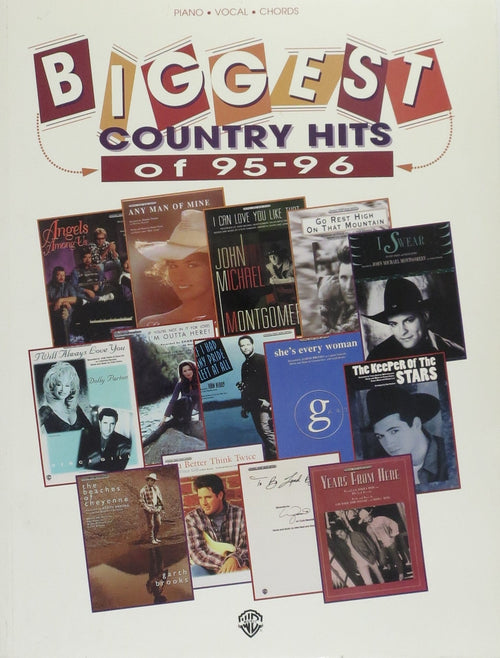 Biggest Country Hits of '95-'96 - P/V/CH Default Alfred Music Publishing Music Books for sale canada