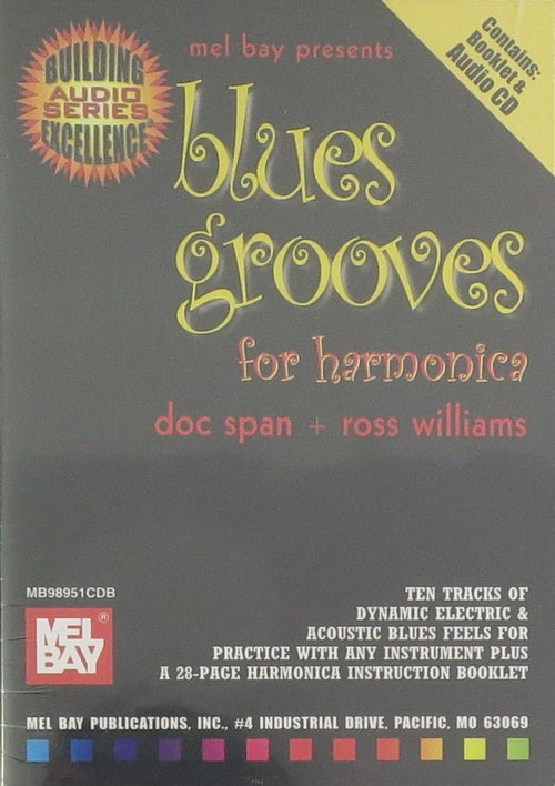 Blues Grooves For Harmonica, Booklet & CD Mel Bay Publications, Inc. CD for sale canada