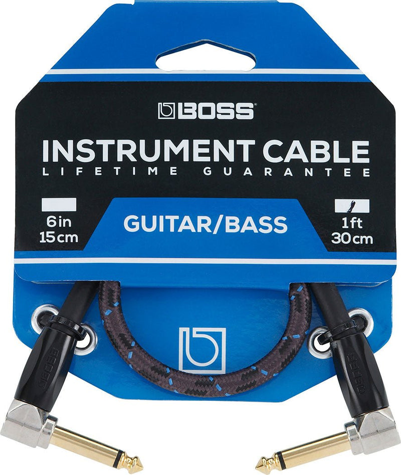 Boss BIC-1AA 1 Foot Instrument Cable – Angle to Angle BOSS Accessories for sale canada