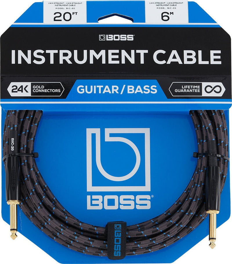 Boss BIC-20 Instrument Cable (1/4"-1/4"), 20' BOSS Accessories for sale canada