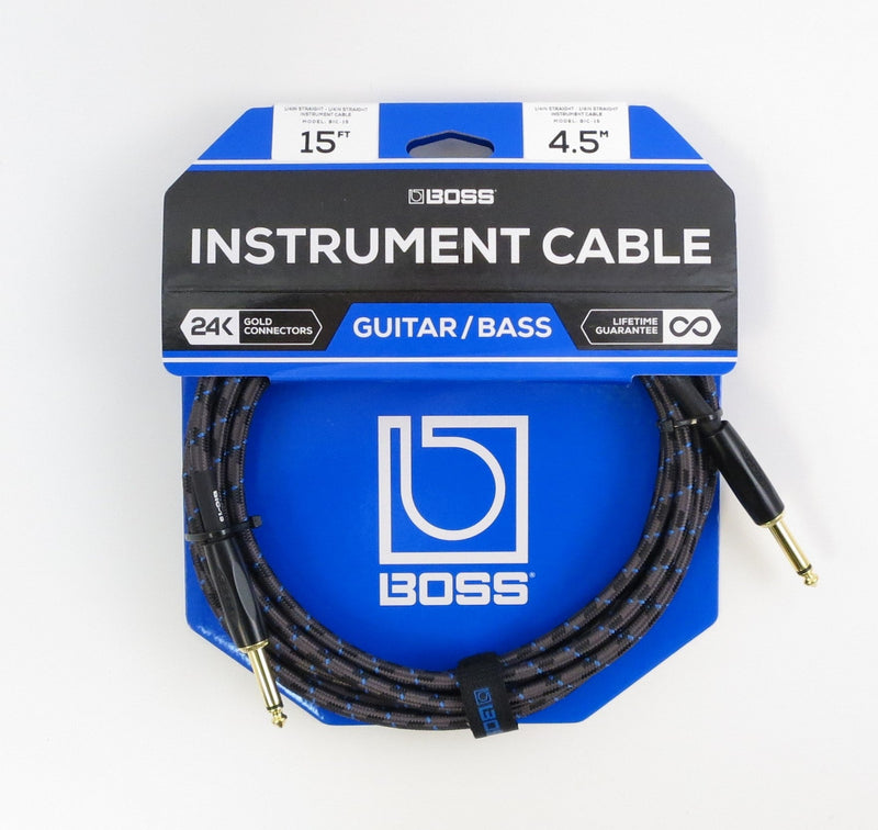 BOSS BIC Instrument Cable, Guitar/Bass 15ft BOSS Cable for sale canada