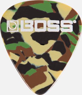 Boss BPK-1-CM Medium Celluloid Guitar Pick—Camo Single BOSS Guitar Accessories for sale canada