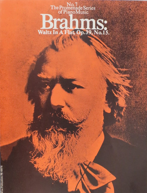 Brahms: Waltz In A Flat, Op.39,No.15. Wise Publication Music Books for sale canada