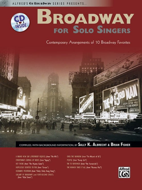 Broadway for Solo Singers with CD Alfred Music Publishing Music Books for sale canada