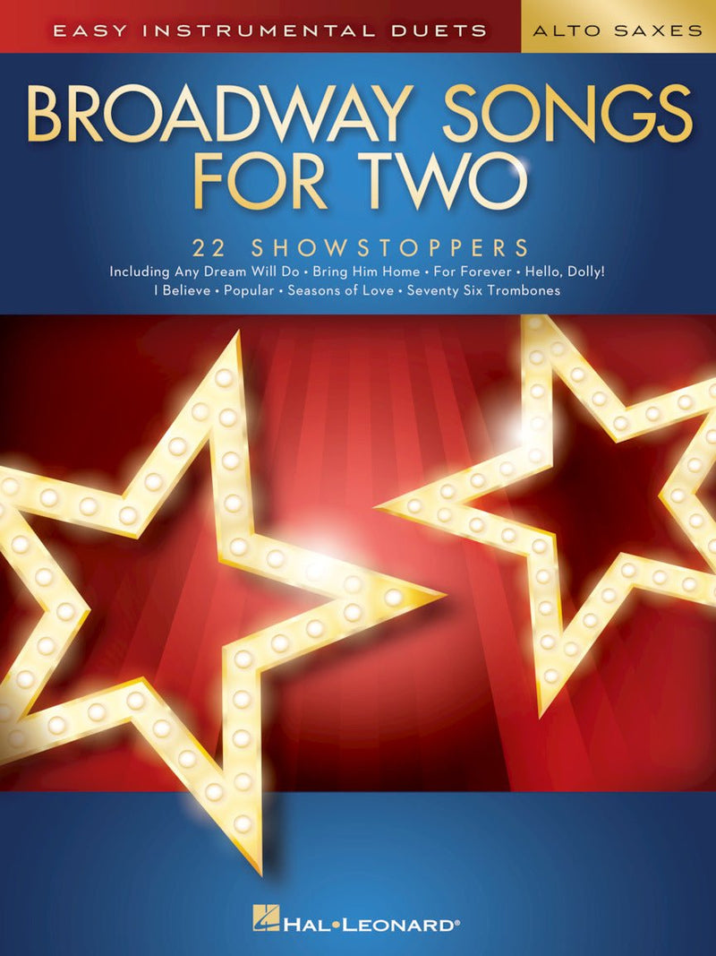 BROADWAY SONGS FOR TWO ALTO SAXOPHONES Easy Instrumental Duets Hal Leonard Corporation Music Books for sale canada