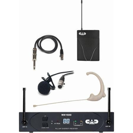 CAD Audio WX1610 Bodypack System E19, LAV GTR Cable, Frequency Band "F" 638MHz-662MHz CAD Microphone for sale canada
