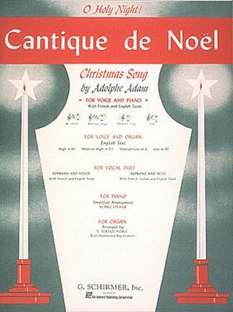 CANTIQUE DE NOËL (O HOLY NIGHT) High Voice (E-Flat) and Piano Hal Leonard Corporation Music Books for sale canada