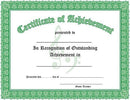 Certificate of Achievement Green Santorella Publications Certificate for sale canada