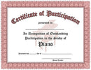 Certificate of Participation PINK Santorella Publications Certificate for sale canada