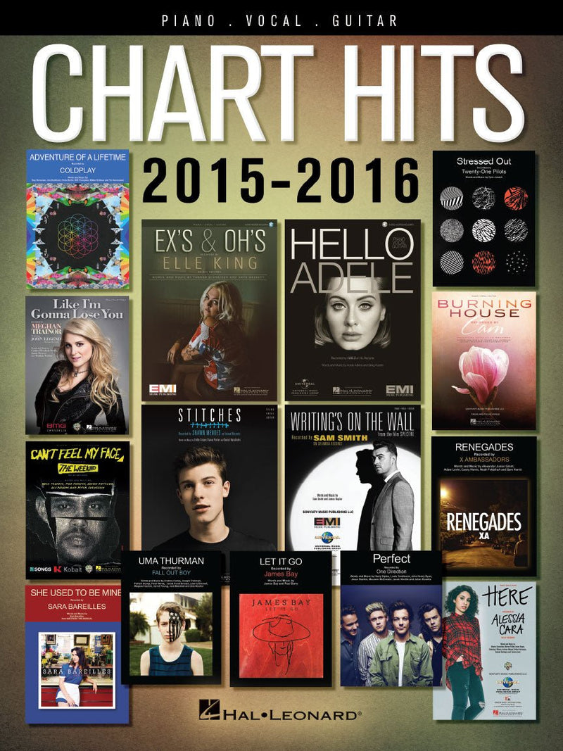 Chart Hits 2015-2016 P/V/G Hal Leonard Corporation Music Books for sale canada