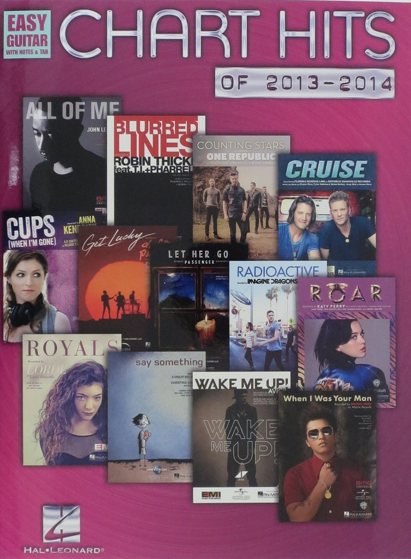 Chart Hits of 2013-2014 Easy Guitar with Notes & Tab Default Hal Leonard Corporation Music Books for sale canada