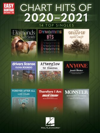 CHART HITS OF 2020-2021 for Easy Guitar Hal Leonard Corporation Music Books for sale canada
