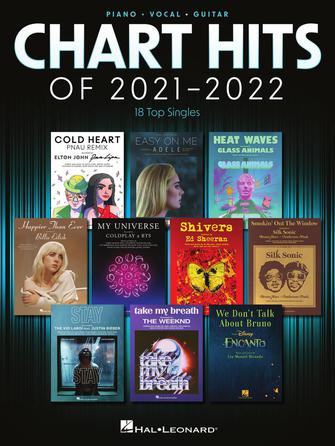 CHART HITS OF 2021-2022 Piano/Vocal/Guitar Hal Leonard Corporation Music Books for sale canada