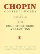 Chopin, Complete Works Vol. XIII, Concert Allegro Variations Default Hal Leonard Corporation Music Books for sale canada