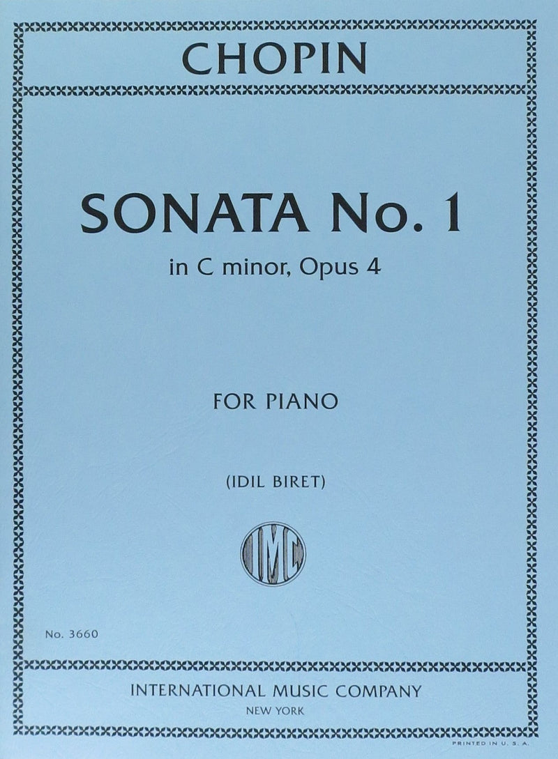 Chopin, Sonata No. 1 in C minor, Opus 4 Internatiomal Music Publications Limited Music Books for sale canada