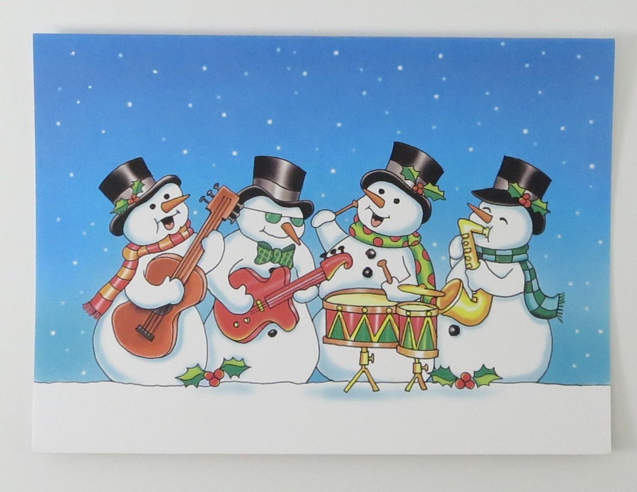 Christmas Musical Card Snowman Band