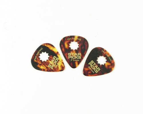 Classic Tortoise Shell Everly Star Picks 12-Pack 0.46 Everly Music Guitar Accessories for sale canada