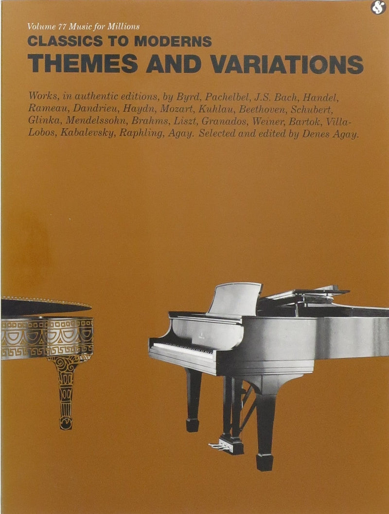 Classics To Moderns, Themes And Variations, Volume 77 Amsco Publications Music Books for sale canada