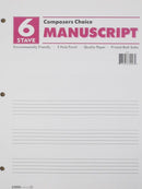 Composers Choice Manuscript Paper 6 Stave Mayfair Music Music Books for sale canada