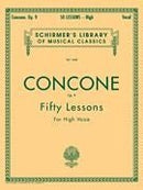 CONCONE, 50 Lessons, Op. 9, For High Voice Default Hal Leonard Corporation Music Books for sale canada