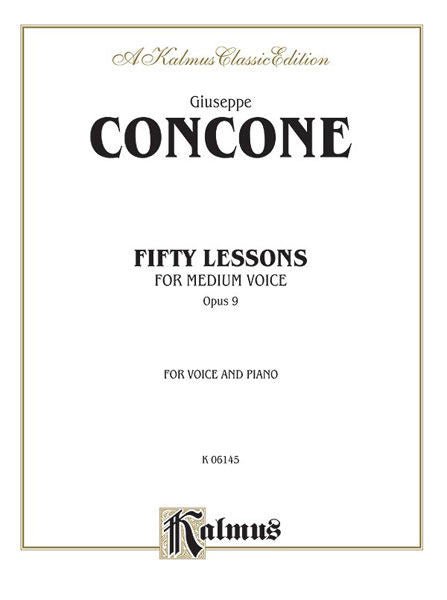CONCONE, Fifty Lessons, Op. 9, For Medium Voice Default Alfred Music Publishing Music Books for sale canada
