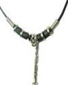 Cotton Chord Necklace Clarinet Silver/Black Albert Elovitz Inc. Novelty for sale canada