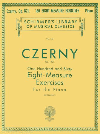 Czerny Op. 821 One Hundred and Sixty Eight- Measure Exercises Hal Leonard Corporation Music Books for sale canada