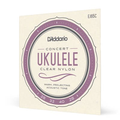 D'Addario Concert Clear Nylon Ukulele Pro-Arte Custom Extruded Strings Set, EJ65C D'Addario &Co. Inc Ukulele Accessories for sale canada